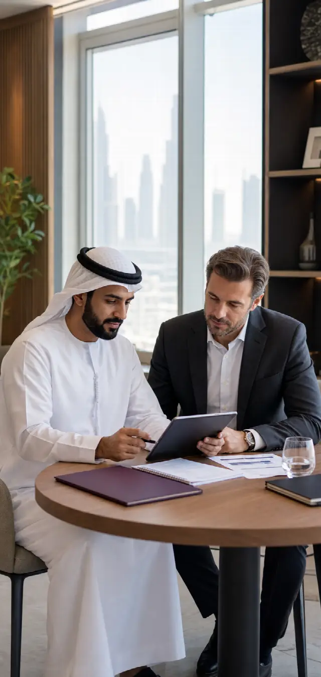 Al Bairaq advisor and client consultation in Dubai